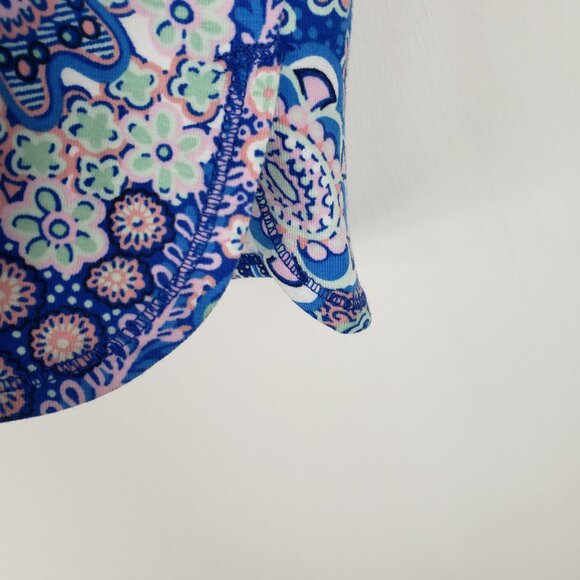 Talbots Everyday Stretch Skort Small Blue Dreamy Paisley Pull On NWT New - Picture 2 of 8